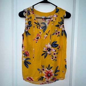 Yellow floral tank